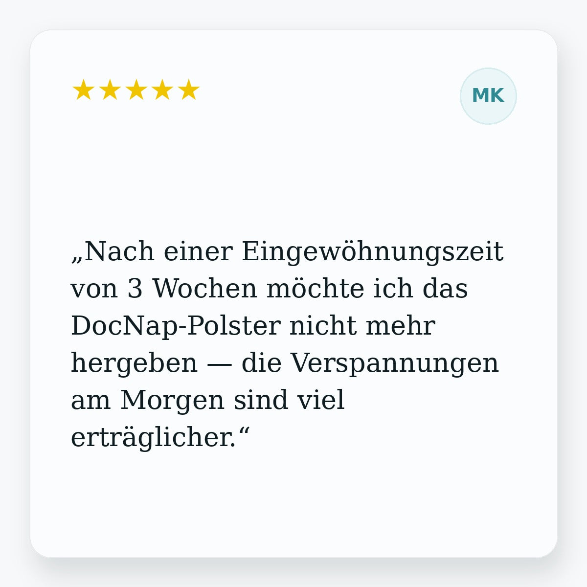 DocNap Kundenrezension