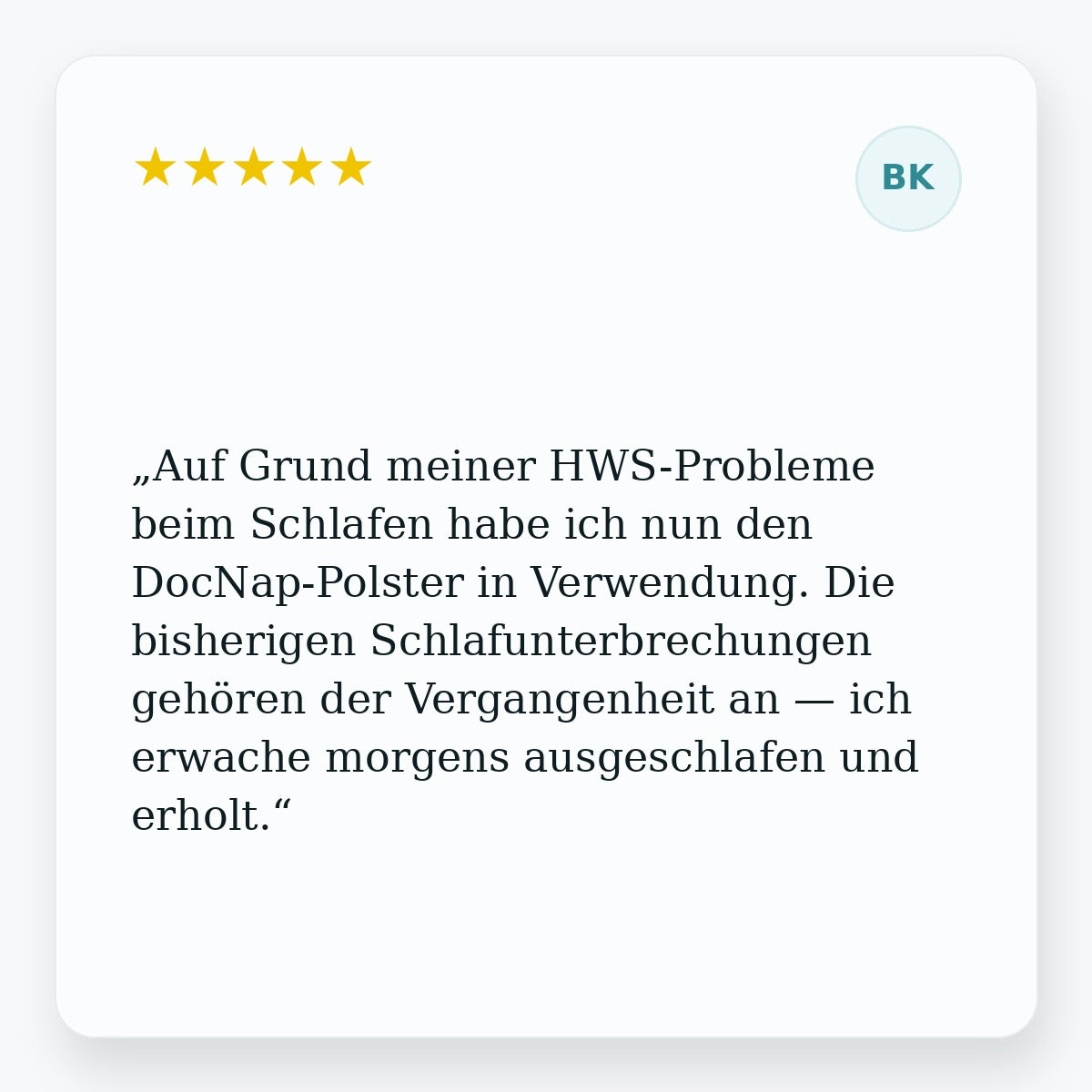 DocNap Kundenrezension