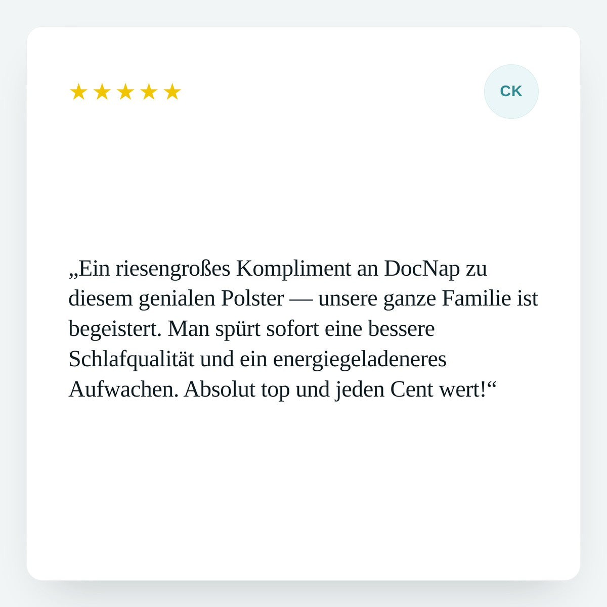 DocNap Kundenrezension